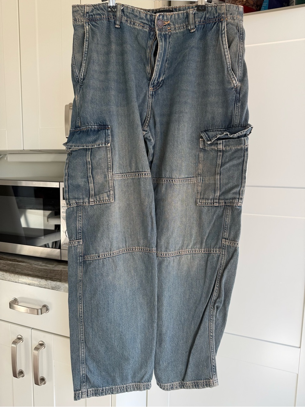 Jack & Jones Blue Cargo Denim Jeans